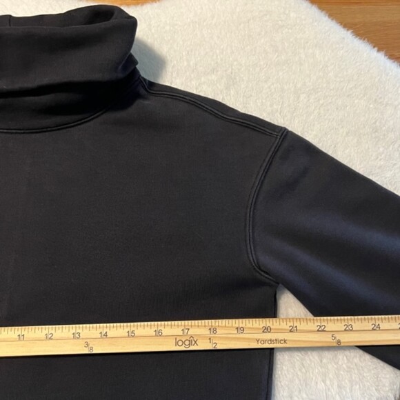 Athleta Womens Black Funnel Neck Fleece Long Sleeve Activewear Sweatshirt Sz XS - Picture 9 of 10